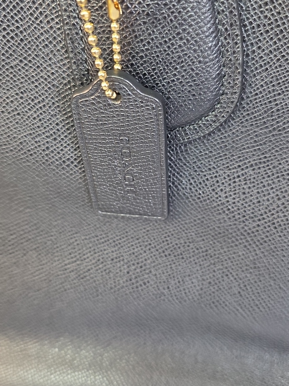Coach Black Pebbled Leather Tote - Picture 10 of 10